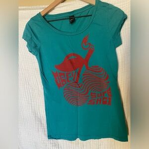 Teal obey t shirt